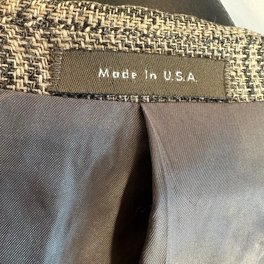 Calvin Klein Mens Size 41R 100% Linen Sports Coat Jacket Blazer Fully Lined USA
